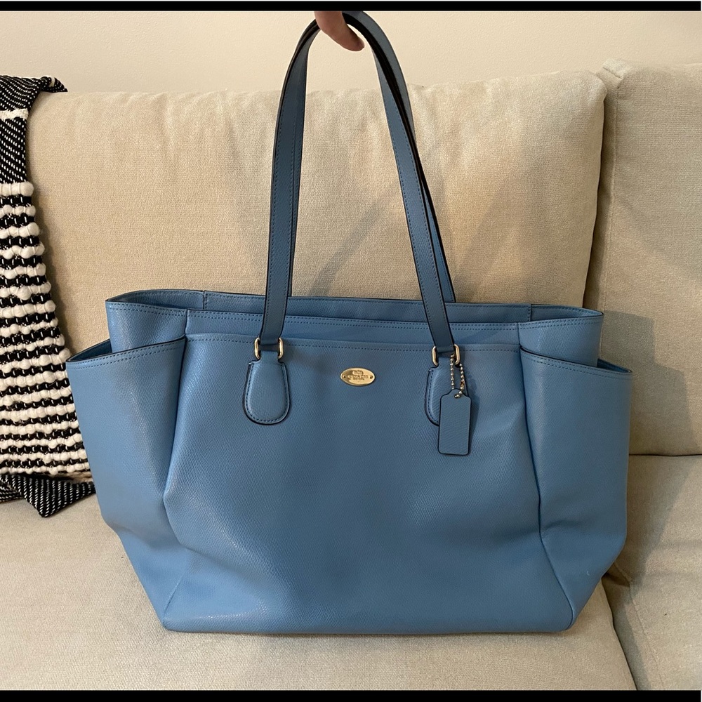 Blue Coach Bag. Perfect for Diaper Bag.